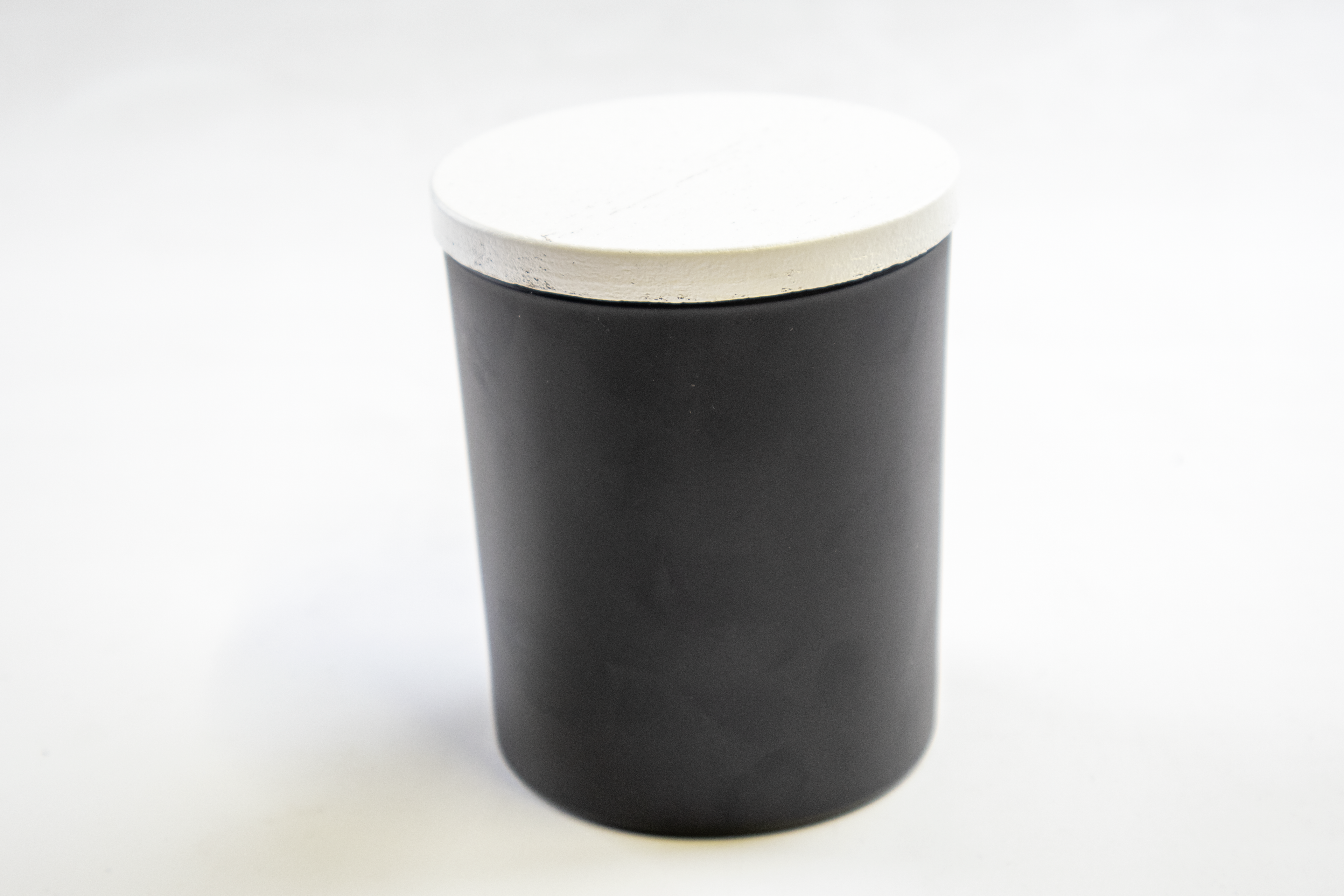 Trälock för glasburk - Vit